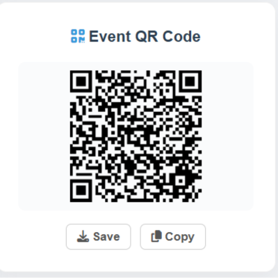 Screenshot of an Event QR Code